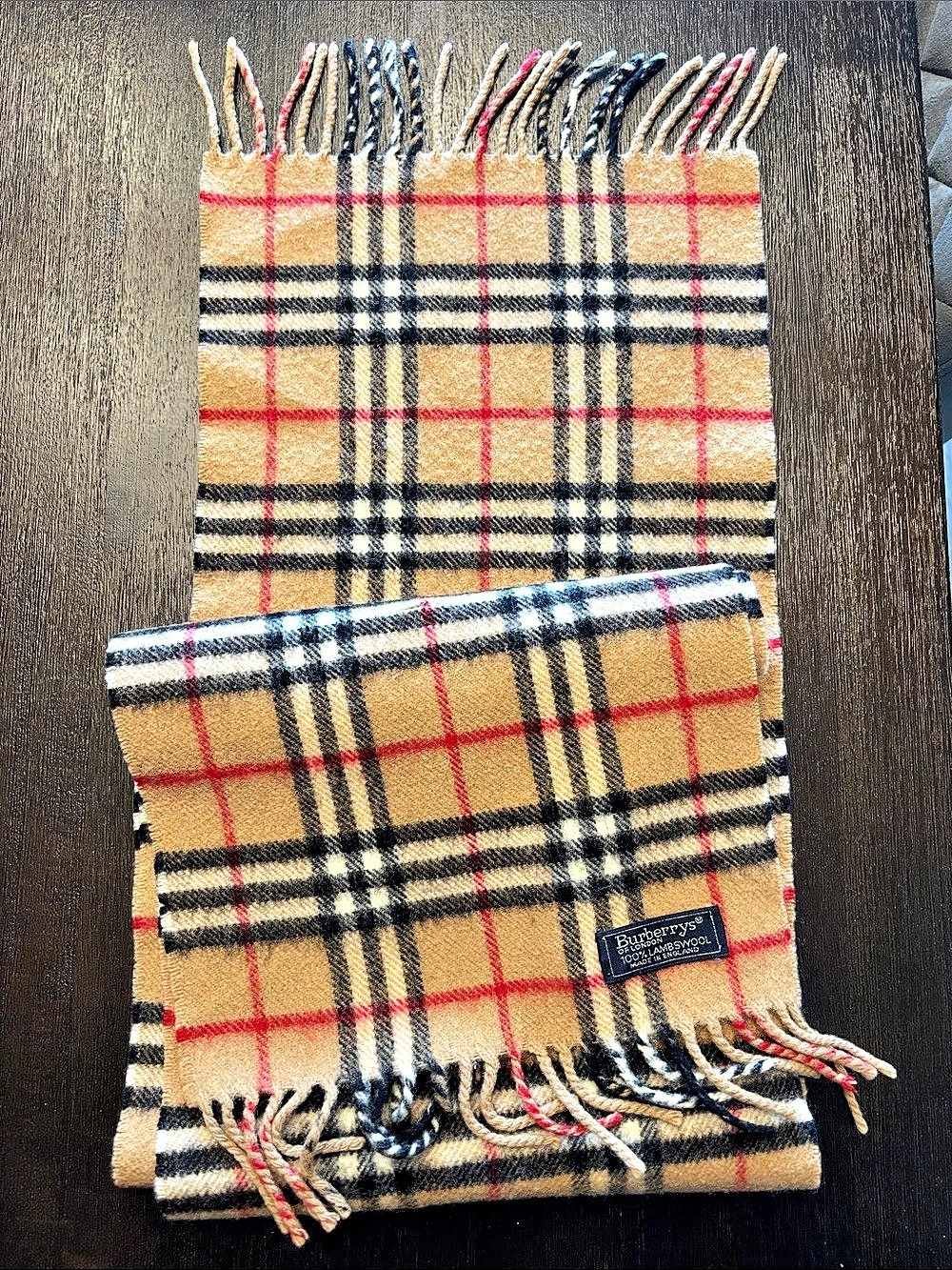 Burberry Vintage Burberrys Classic Check Lambswool Scarf